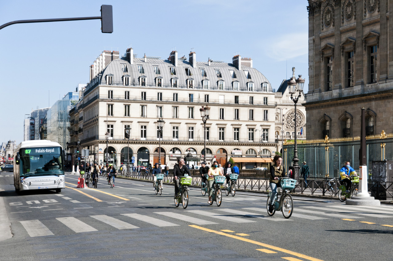 Carte des pistes cyclables temporaires à Paris