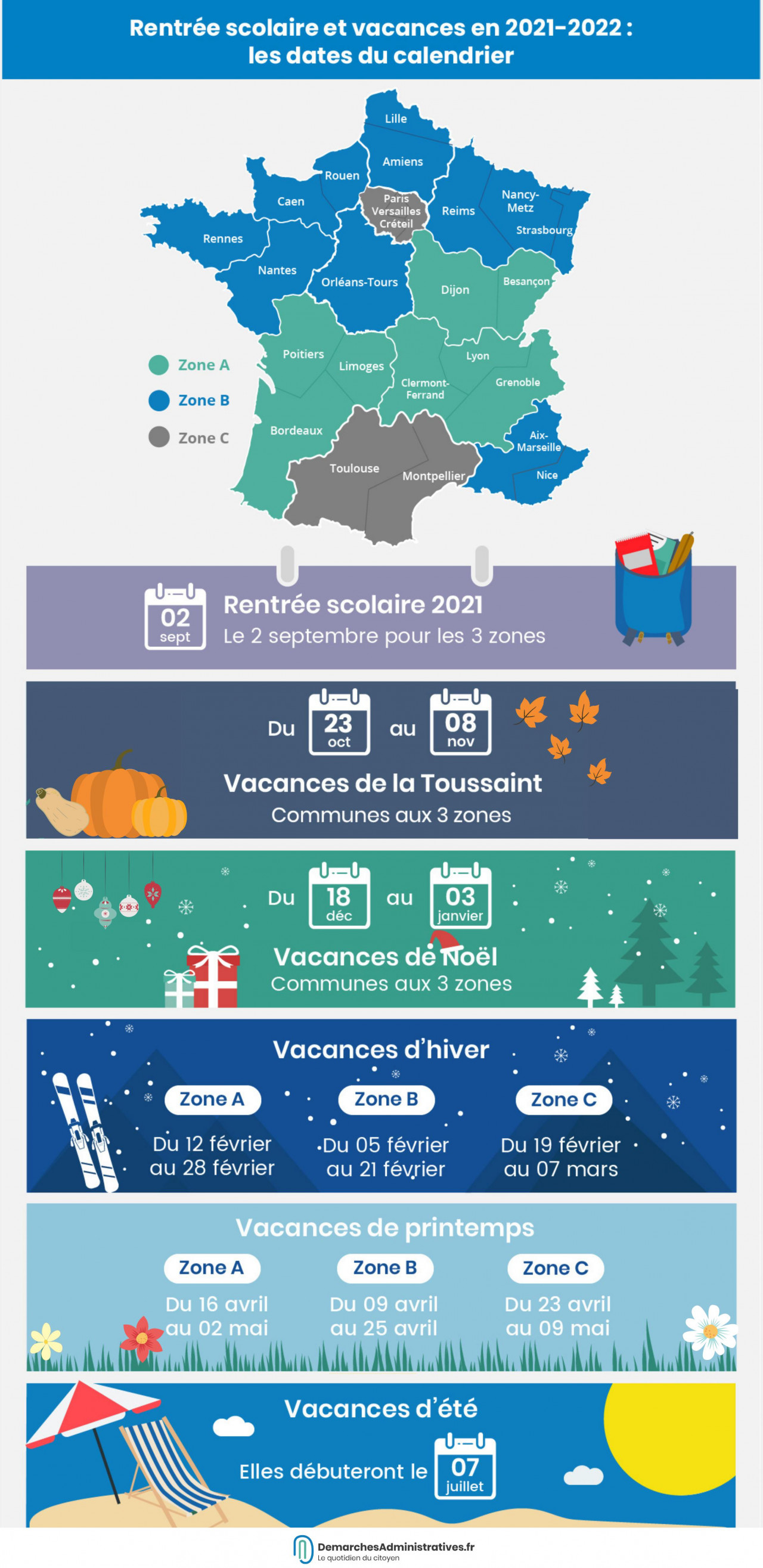 Calendrier Vacances Scolaires 2019 Et 2022 Toulouse Découvrez le calendrier des vacances scolaires 2021 2022