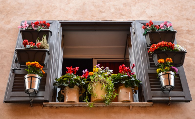 Fleur Pot Pour Suspendu Terrasse Balustrade Rail-Mounted Balcon Boite